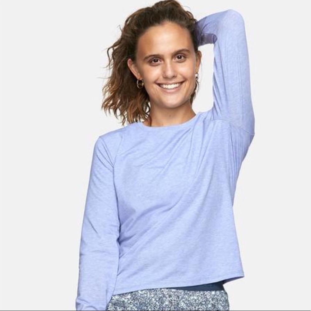 Outdoor Voices Sweatee Longsleeve in Light Blue
